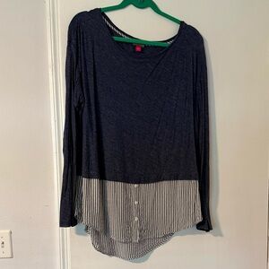 Vince Camuto Heathered Blue Top